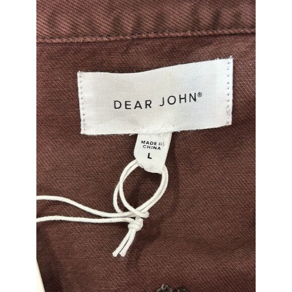 Dear John Denim Gina Denim Shirt Jacket in Dark Mahogany - Sz L - NWT - Picture 7 of 9